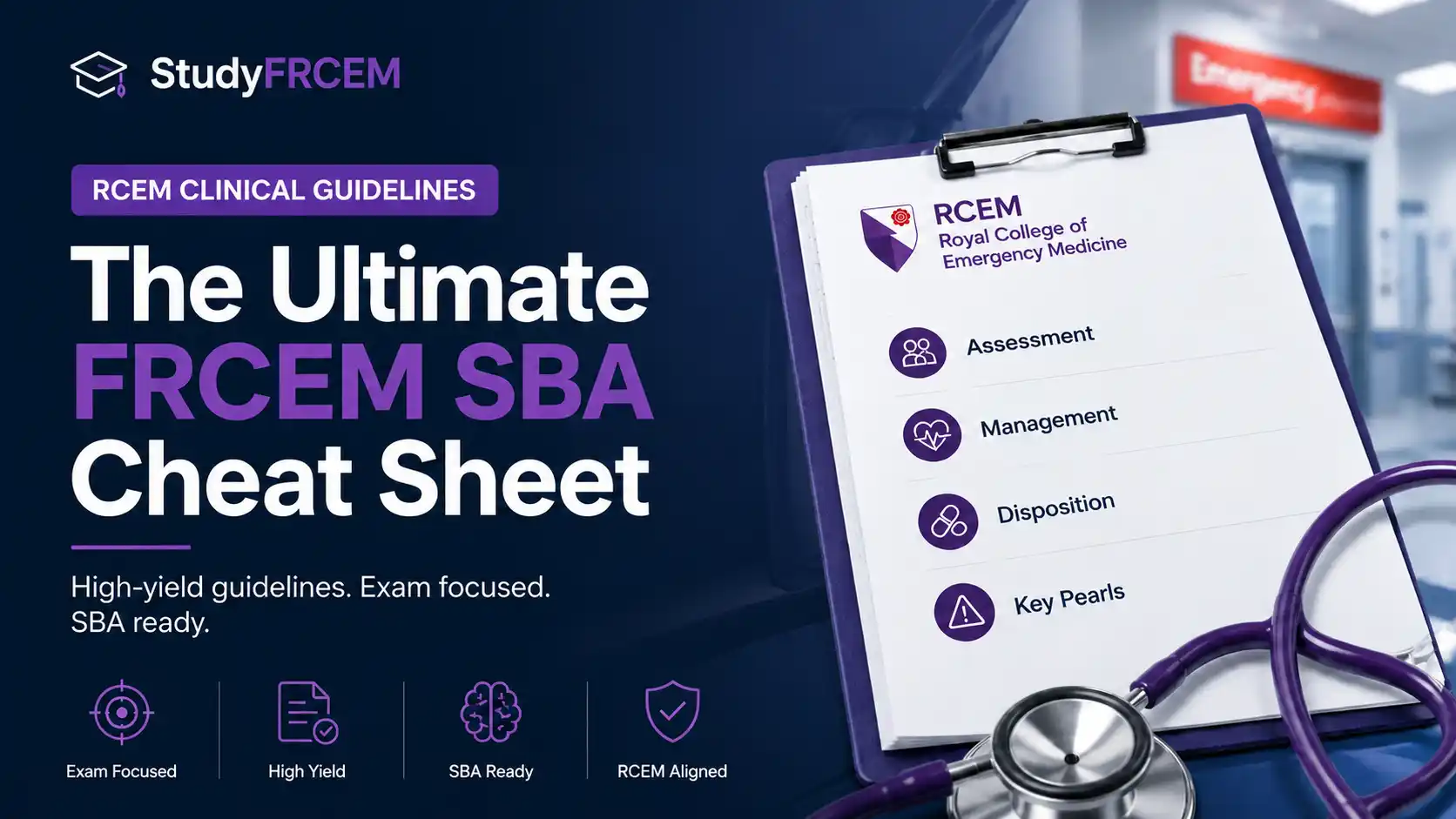 RCEM Clinical Guidelines: The Ultimate FRCEM SBA Cheat Sheet