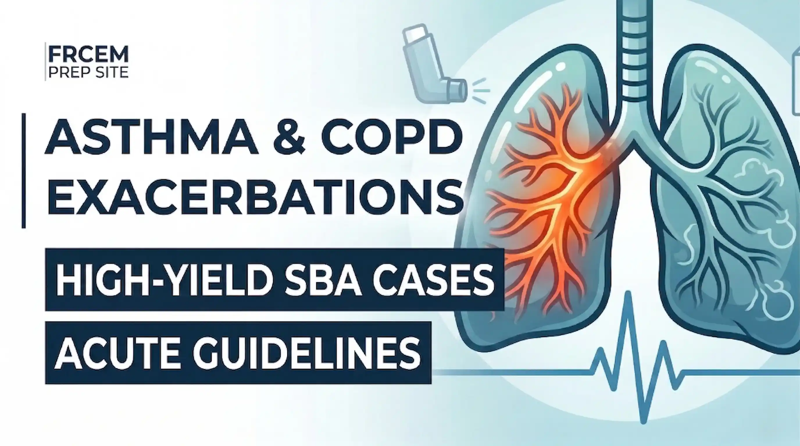 Asthma & COPD Exacerbations: FRCEM SBA Cases & Guidelines